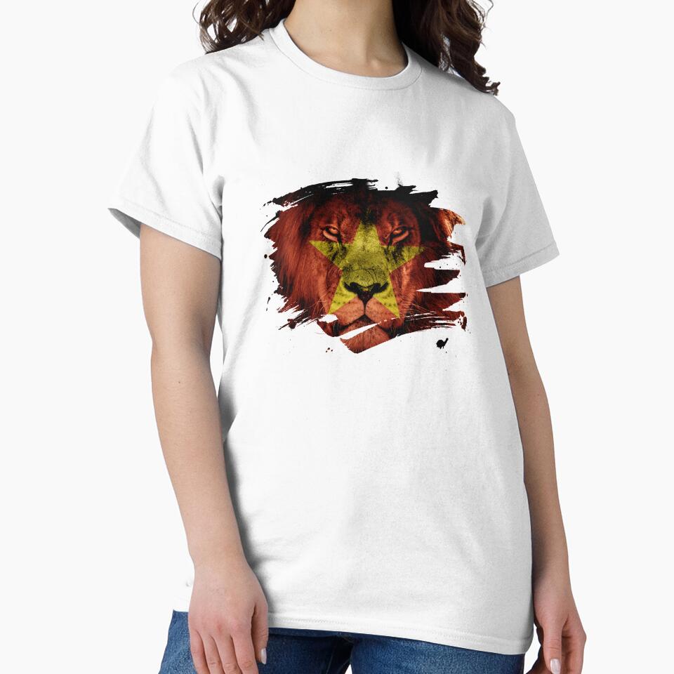 Vietnam Flag & African Lion Picture by ockshirts