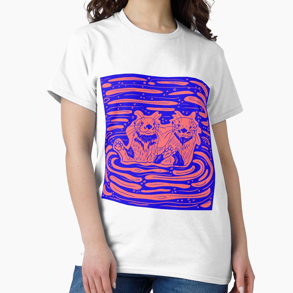 Sea Otters: Holding Hands in Harmony by BLUEREDworld T-Shirts, Hoodie, Sweatshirt | BlankRebels.com (Image 2)