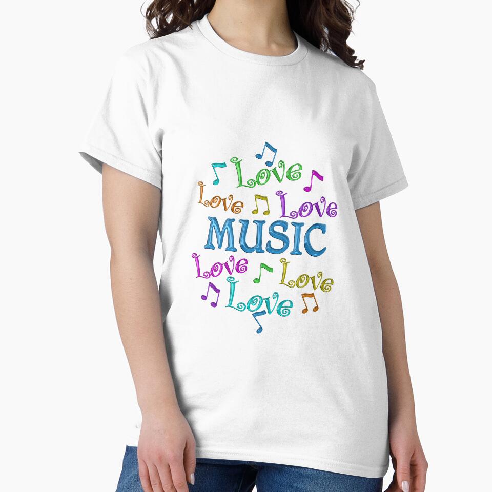 LOVE LOVE MUSIC by CoolDoodles T-Shirts, Hoodie, Sweatshirt | BlankRebels.com (Image 2)