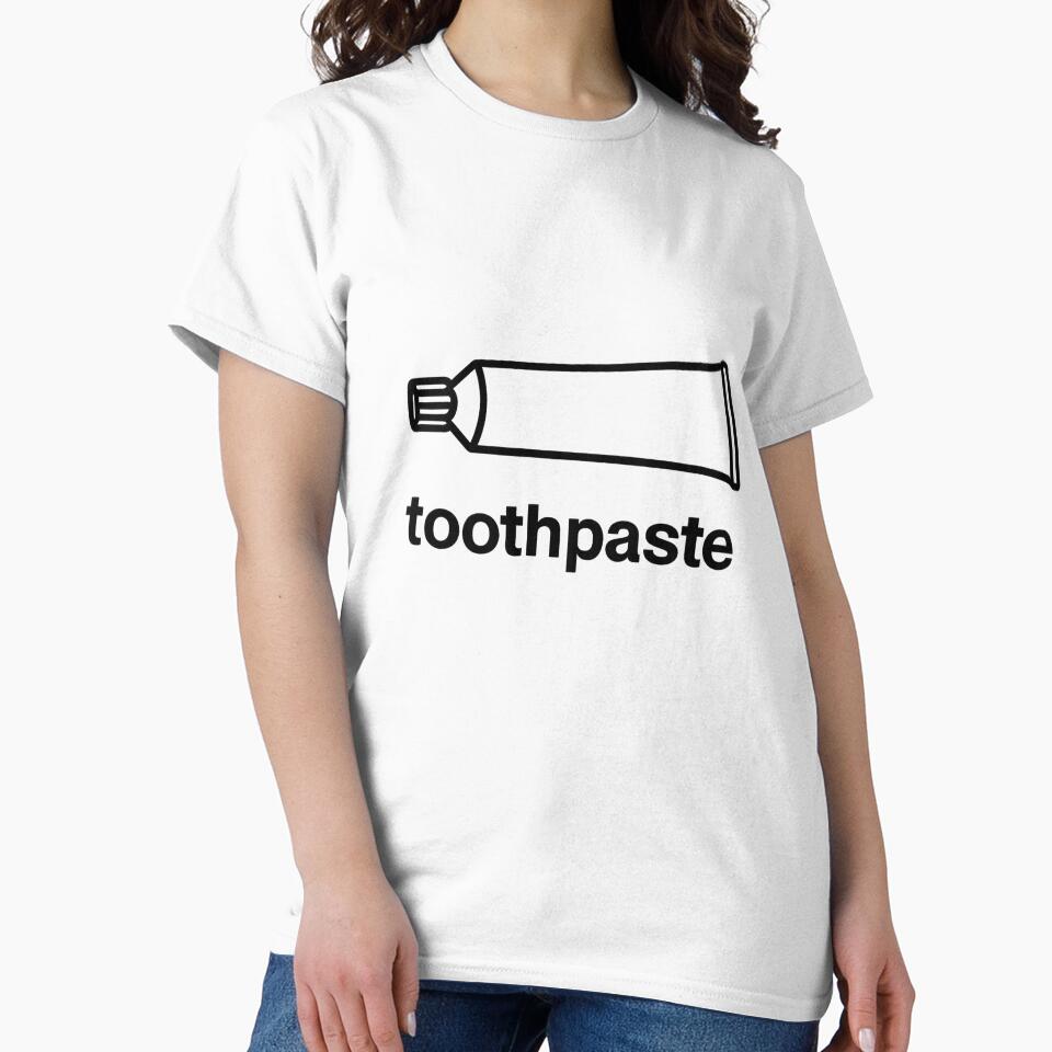 Minimal Toothpaste – White Design for Dark T-Shirts and Hoodies by ordinarythingsart