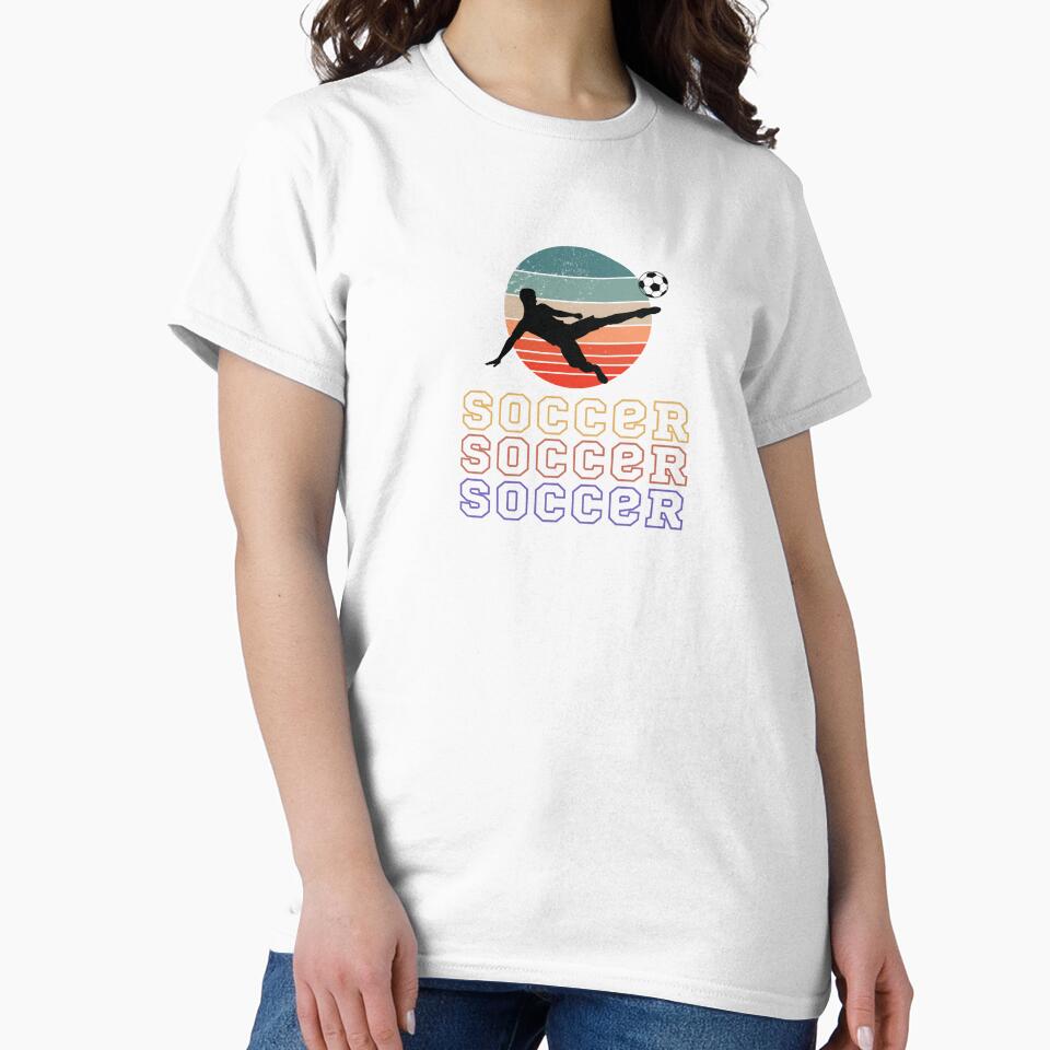 soccer kick vintage summer retro soccer repeat funny by Panda  Art