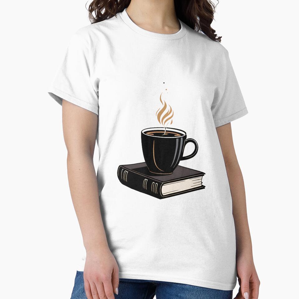 cup of coffee & book by CaffeineDose T-Shirts, Hoodie, Sweatshirt | BlankRebels.com (Image 2)