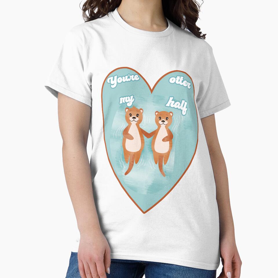 You're My Otter Half Cute Otters Holding Hands Perfect for Greeting Cards or Just Because by JoyOfHopeStore... (Image 2)
