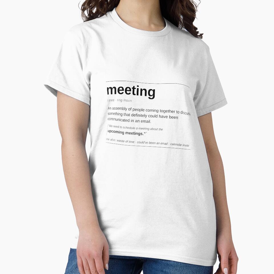 Meeting Definition Funny Dictionary Art Print Office Gift by Shaun's Design Hub