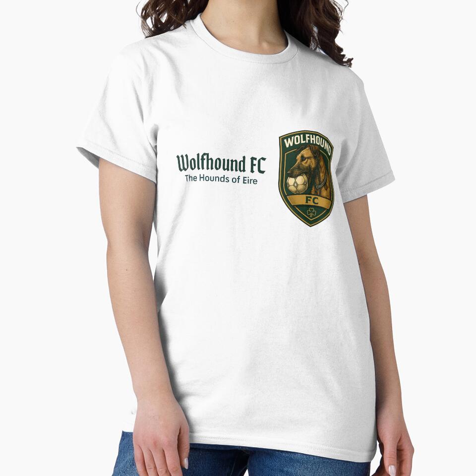 Wolfhound FC - Hounds of Eire - Irish Wolfhound with soccer ball in mouth by Irish Wolfhound Central