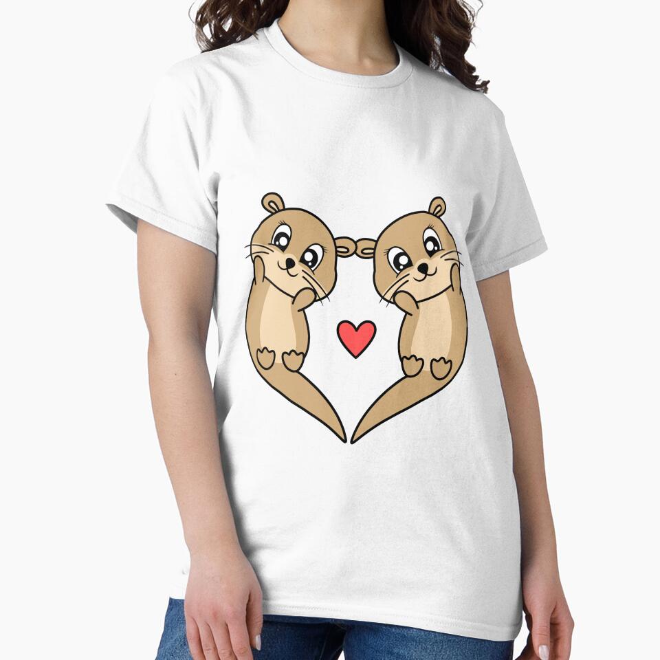 otter couple love heart by vandepasch T-Shirts, Hoodie, Sweatshirt | BlankRebels.com (Image 2)
