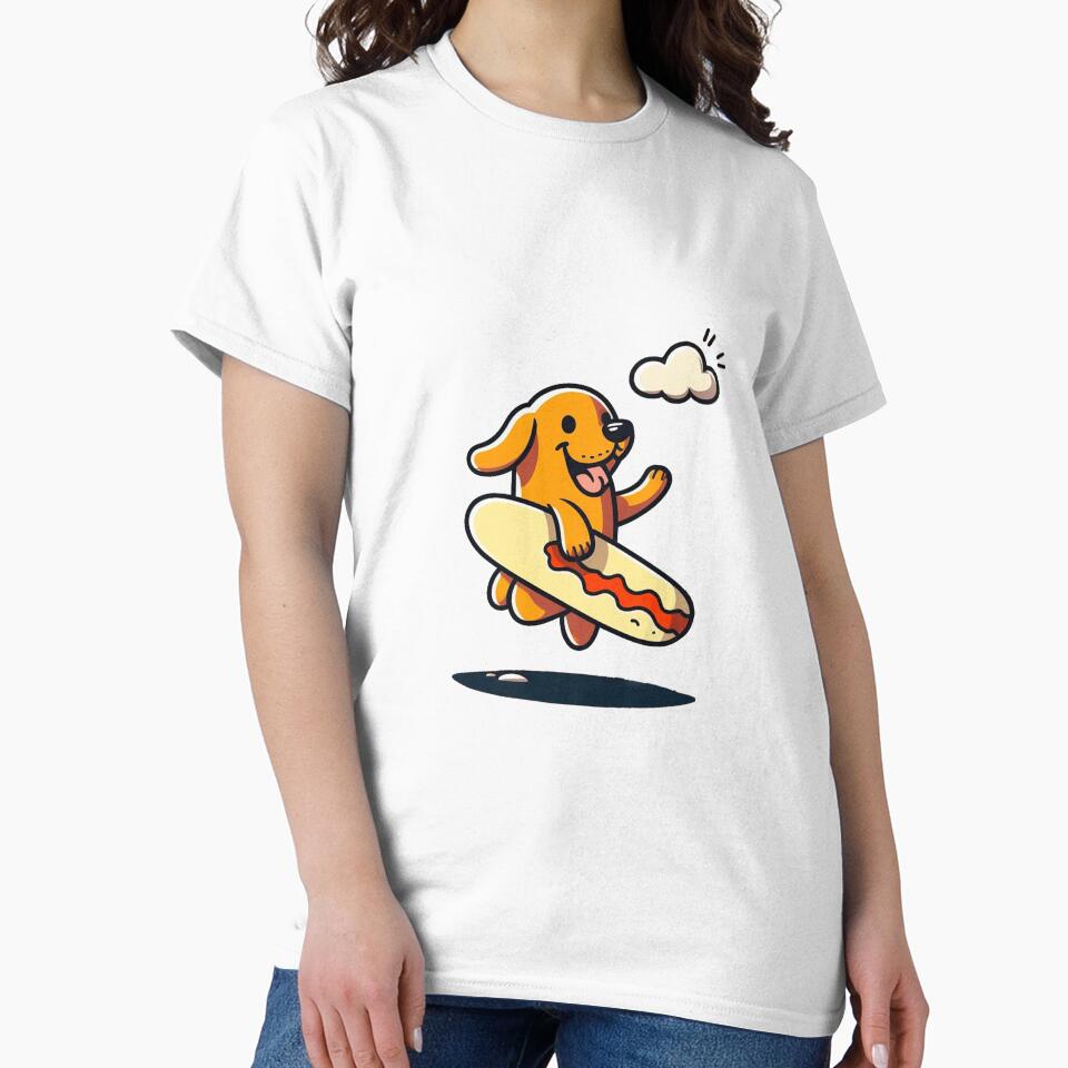 Cute and Bold Orange Dog in the air surfing by yodaddydesigns T-Shirts, Hoodie, Sweatshirt | BlankRebels.com (Image 2)