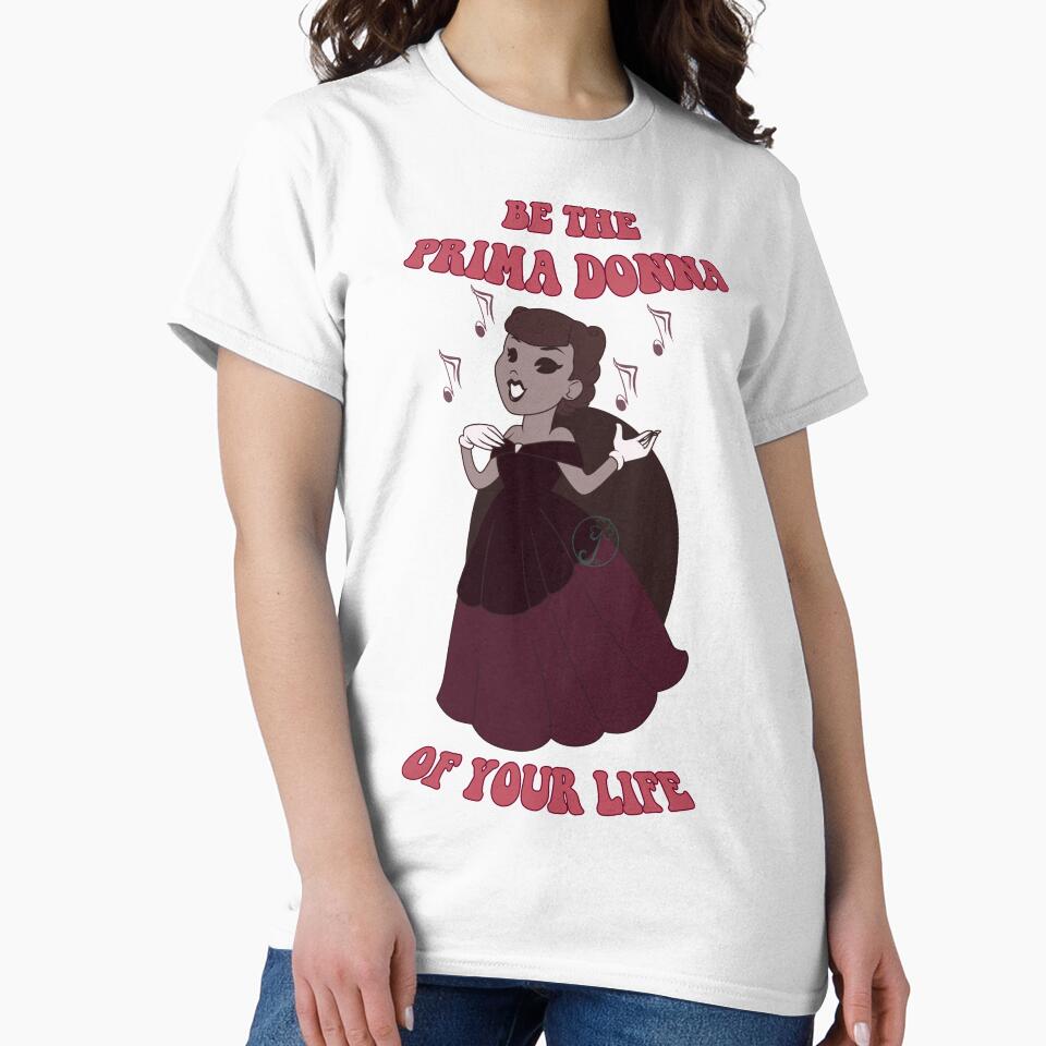 Old Cartoon Style Pin Up - Prima Donna by Juditangelo T-Shirts, Hoodie, Sweatshirt | BlankRebels.com (Image 2)