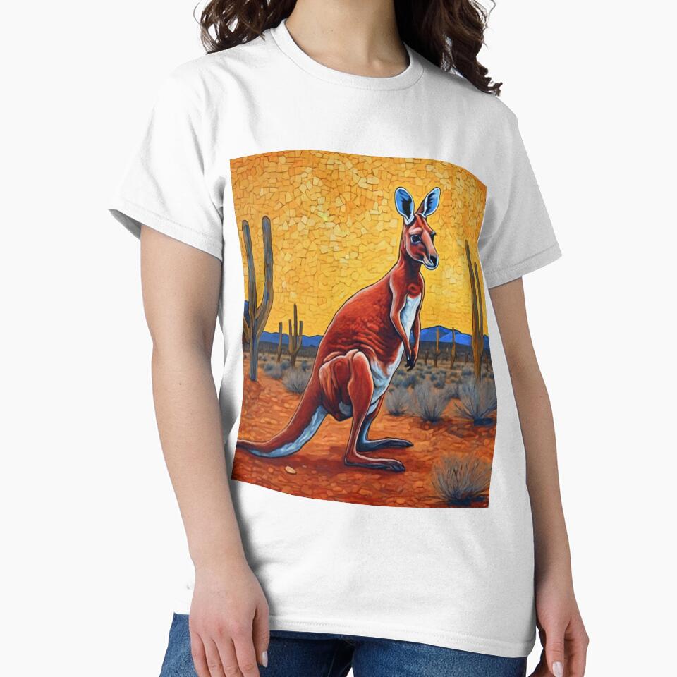 "Red Kangaroo in the Australian Desert" by Artisticanvas T-Shirts, Hoodie, Sweatshirt | BlankRebels.com (Image 2)
