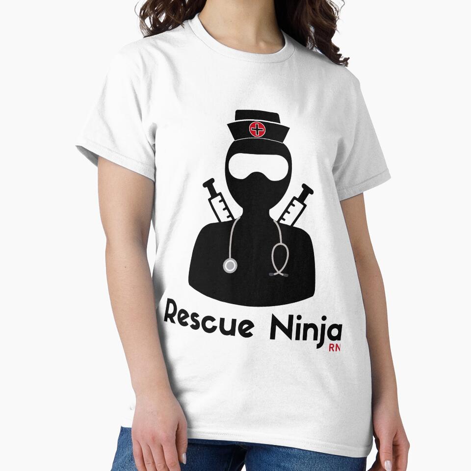 Rescue Ninja - Funny Registered Nurse by mrsmitful T-Shirts, Hoodie, Sweatshirt | BlankRebels.com (Image 2)