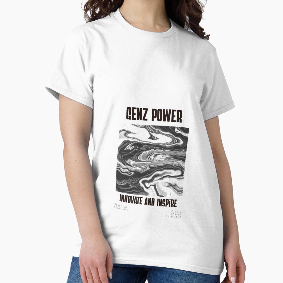 GenZ Power Minimalist T-Shirt by Elomari1995 Hoodie, Sweatshirt | BlankRebels.com (Image 2)