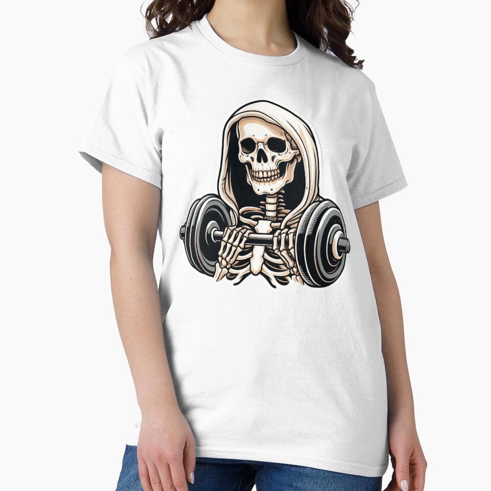 Skeleton Lifting Weights by raedattia T-Shirts, Hoodie, Sweatshirt | BlankRebels.com (Image 2)