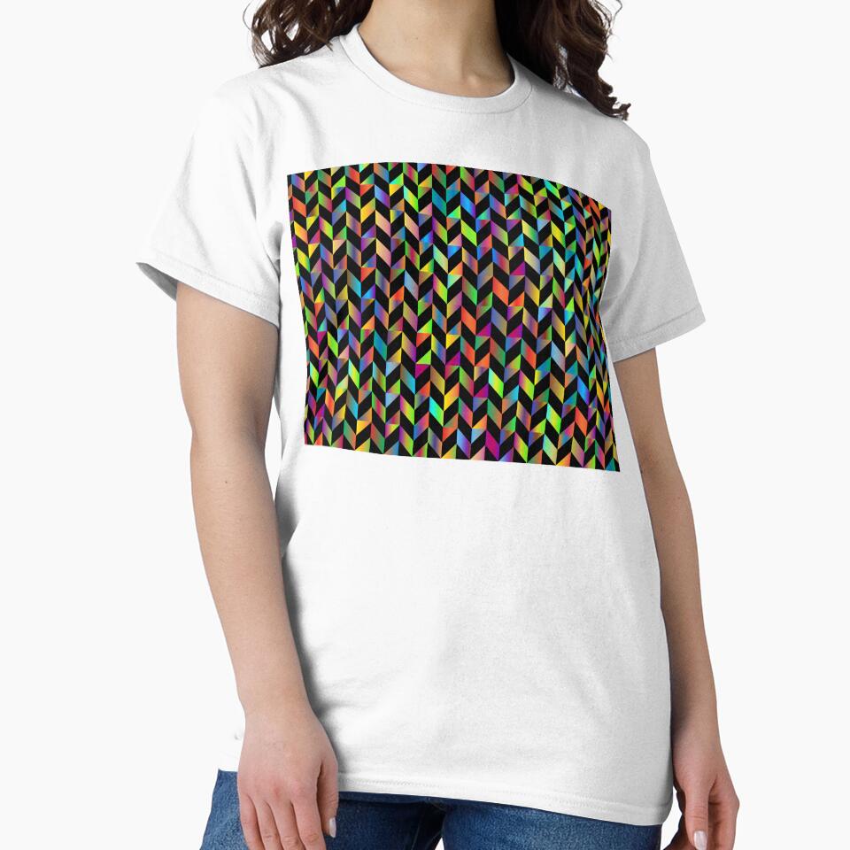 rainbow checkered parallelograms by Bright Designs T-Shirts, Hoodie, Sweatshirt | BlankRebels.com (Image 2)