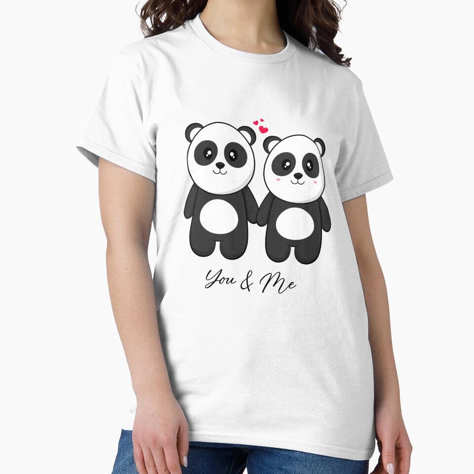 You and Me Couple Panda by Graffnix T-Shirts, Hoodie, Sweatshirt | BlankRebels.com (Image 2)