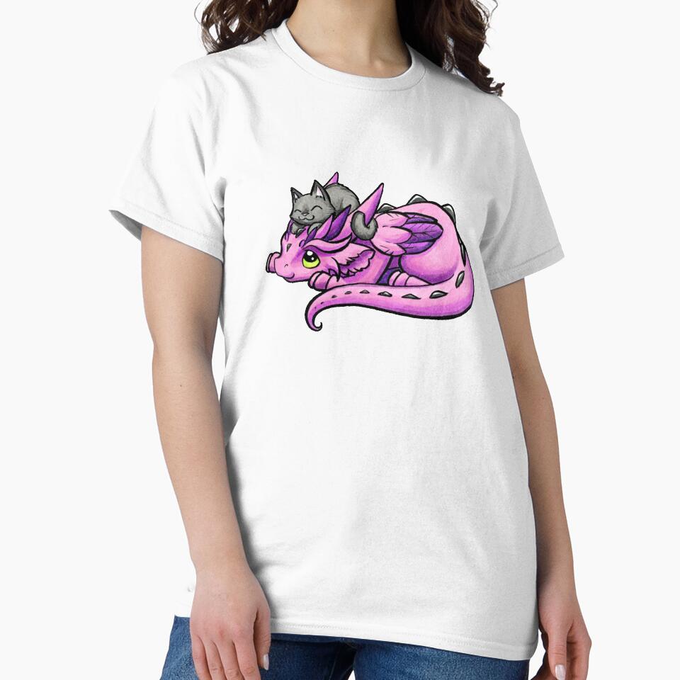 Dragon with Kitty Friend by Dragons and Beasties T-Shirts, Hoodie, Sweatshirt | BlankRebels.com (Image 2)