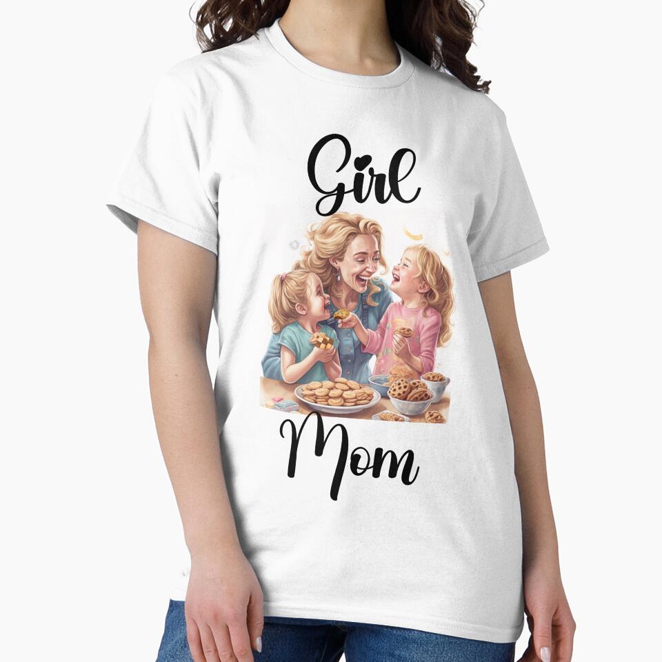 Sweet Girl Mom T-Shirt/ Cute Girl Mom Sweatshirt/ Mothers Day Gifts/Girl Mom Apron/ Baby Shower T-Shirt Gift by... (Image 2)