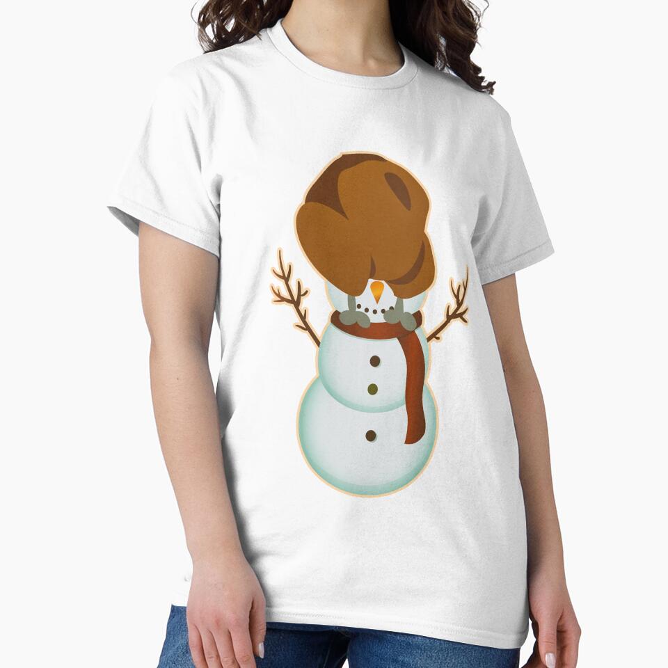 Snowman with Turkey on Its Head Funny by merchhost T-Shirts, Hoodie, Sweatshirt | BlankRebels.com (Image 2)