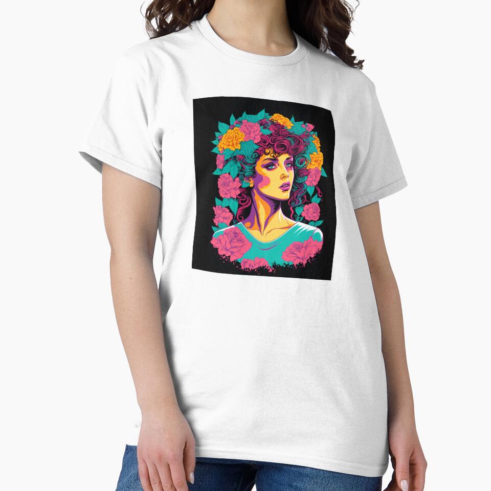 Girl and Flower Pop Art: Add a Modern Twist to Your Wall Décor #MODEL 8 by Thewallart
