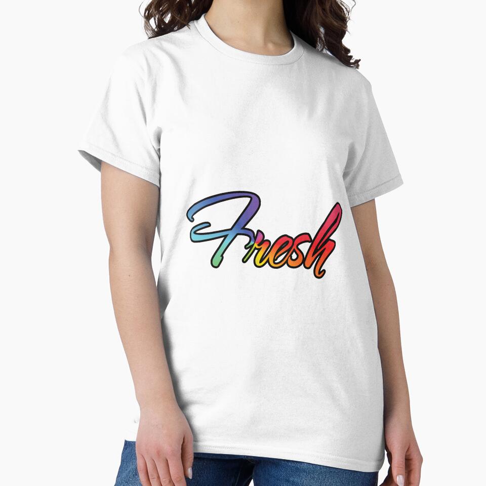 "Fresh" Rainbow art word design by onjcdesign T-Shirts, Hoodie, Sweatshirt | BlankRebels.com (Image 2)