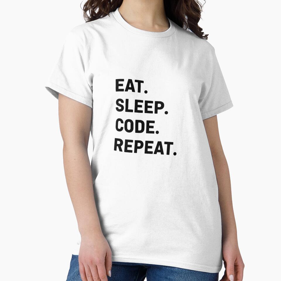 Eat Sleep Code Repeat Minimalist Design by BonifacioArt T-Shirts, Hoodie, Sweatshirt | BlankRebels.com (Image 2)
