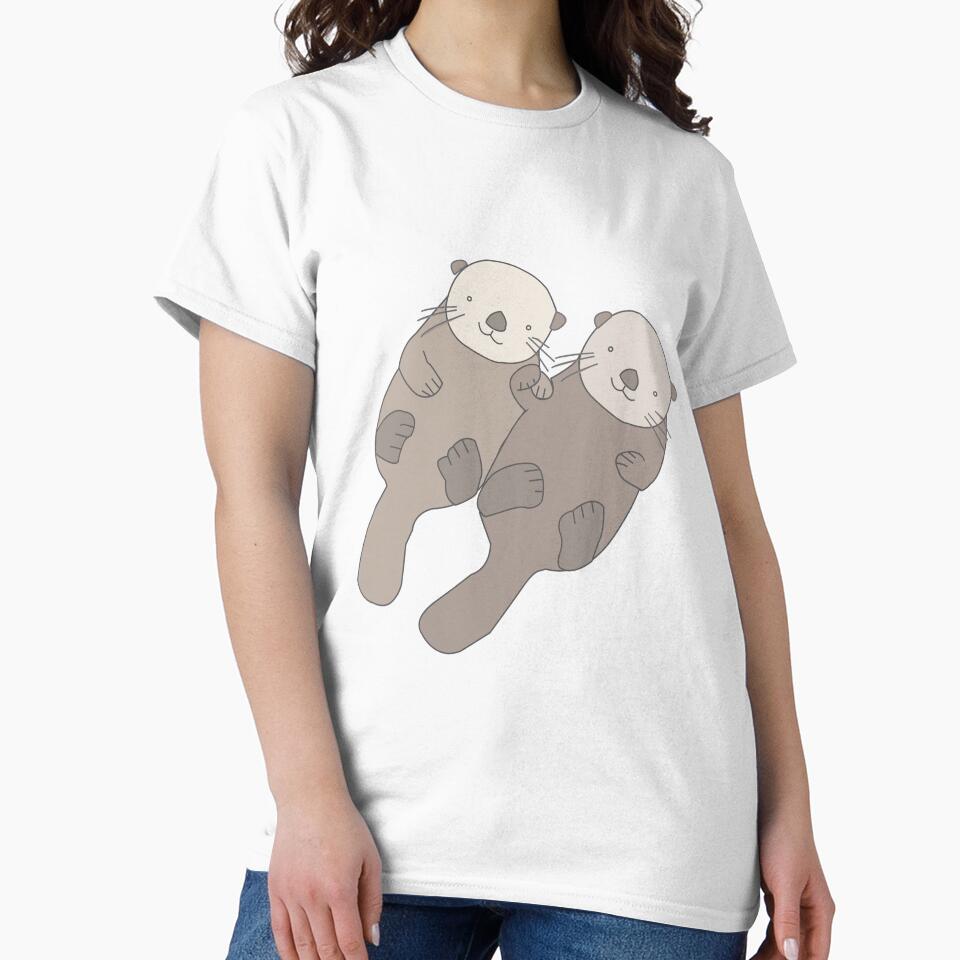 Otters Holding Hands by AmeeqaSiddiqui T-Shirts, Hoodie, Sweatshirt | BlankRebels.com (Image 2)
