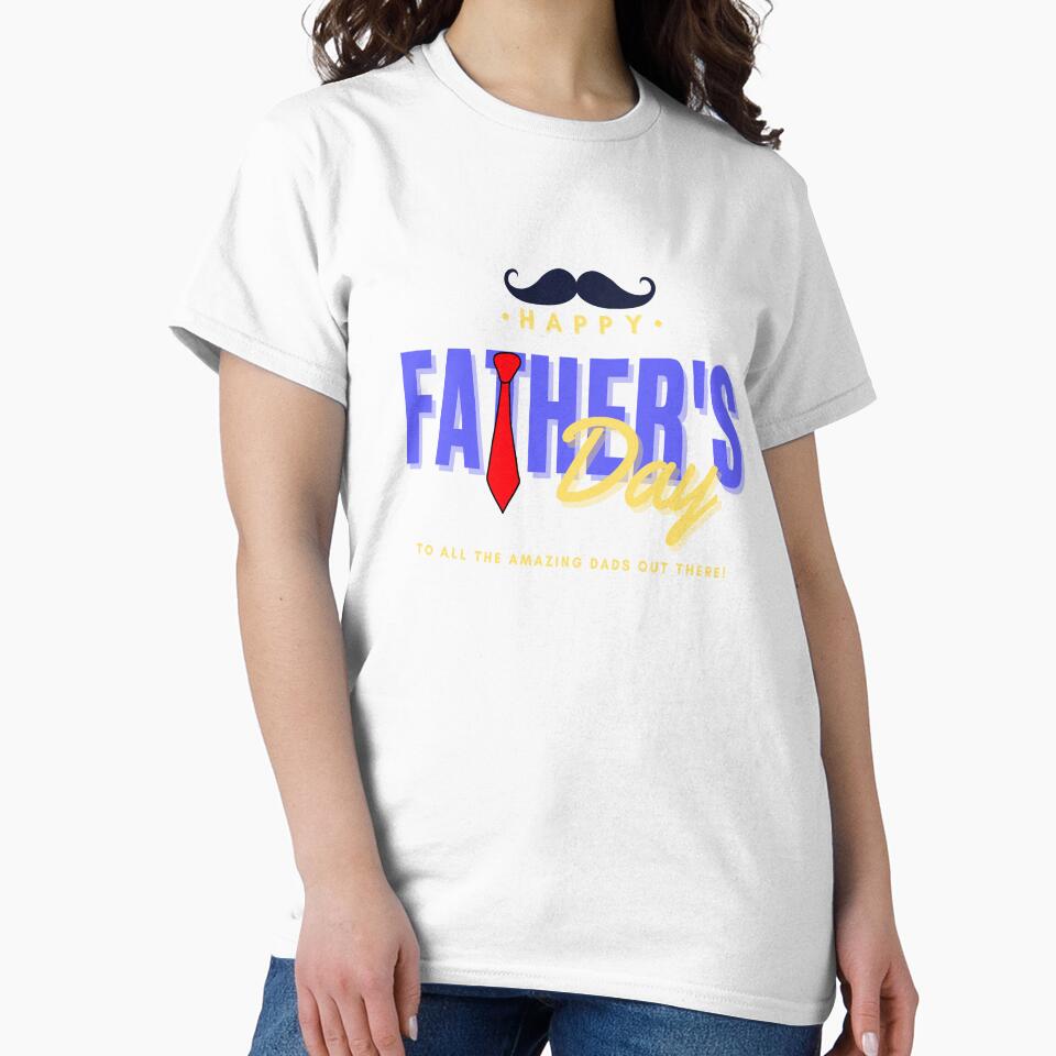 Elegant Father's Day Tribute with Mustache and Tie by maknateeshop T-Shirts, Hoodie, Sweatshirt | BlankRebels.com (Image 2)