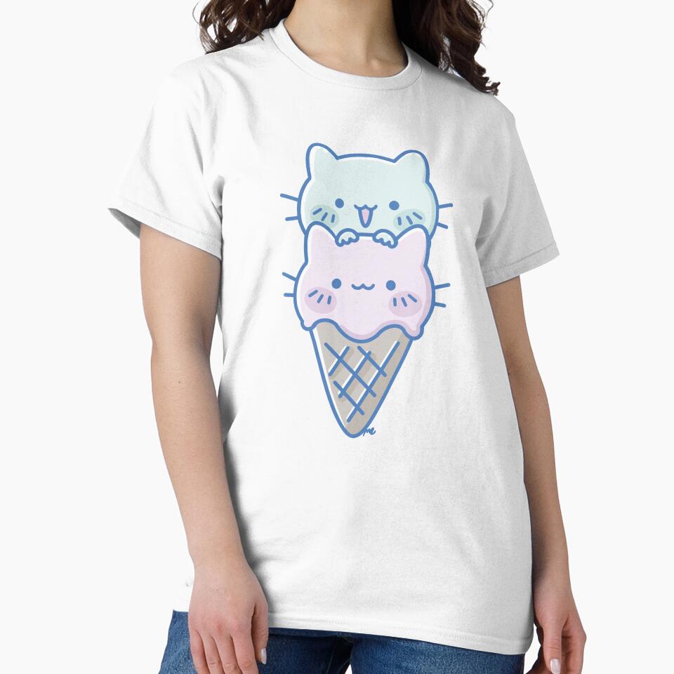 kawaii cat-icecream by Sugar-Bubbles T-Shirts, Hoodie, Sweatshirt | BlankRebels.com (Image 2)