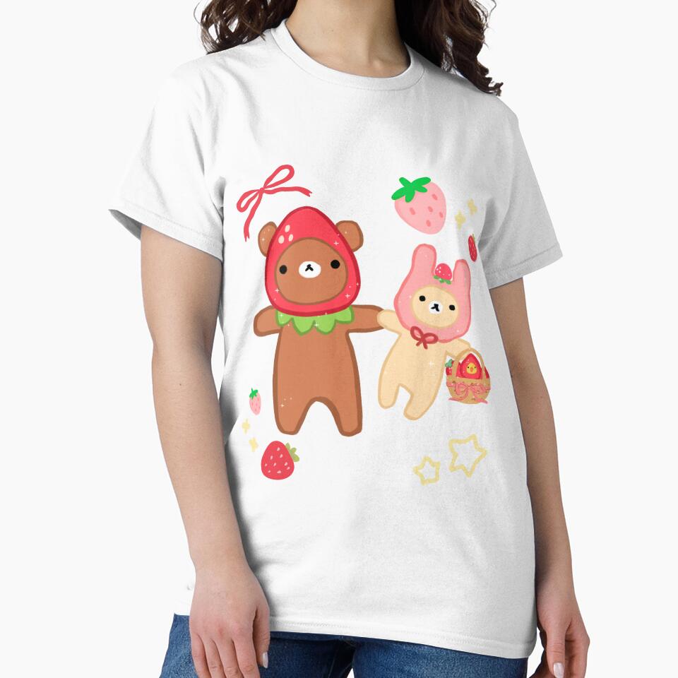 Kawaii Strawberry Bears Pair by starbunnykawaii T-Shirts, Hoodie, Sweatshirt | BlankRebels.com (Image 2)
