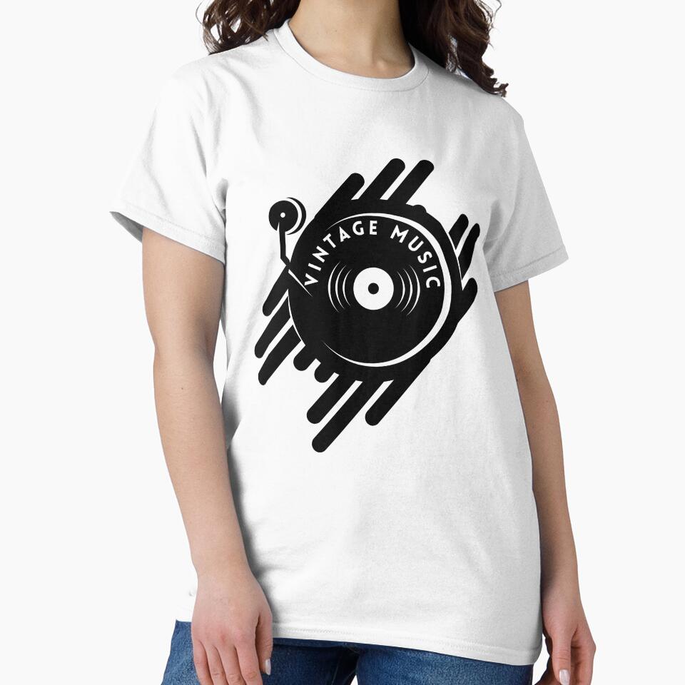 VINTAGE TURNTABLE DJ LOGO by infinitearte T-Shirts, Hoodie, Sweatshirt | BlankRebels.com (Image 2)