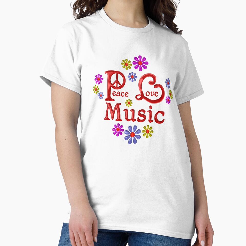 Fun Peace Love Music by CoolDoodles T-Shirts, Hoodie, Sweatshirt | BlankRebels.com (Image 2)