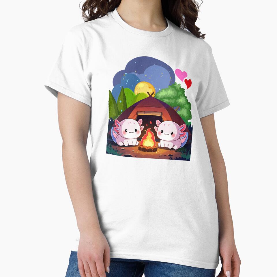 Two axolotls camping under the stars by LOVE ART DESIGNS T-Shirts, Hoodie, Sweatshirt | BlankRebels.com (Image 2)