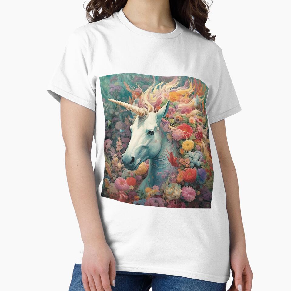 A POETIC UNICORN AMONG THE FLOWERS by infinitearte T-Shirts, Hoodie, Sweatshirt | BlankRebels.com (Image 2)