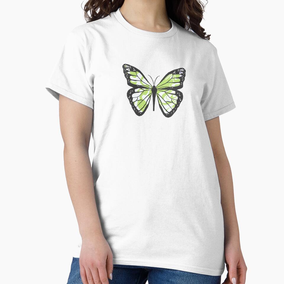 cute dainty sage green psychedelic indie butterfly by anna-b- T-Shirts, Hoodie, Sweatshirt | BlankRebels.com (Image 2)