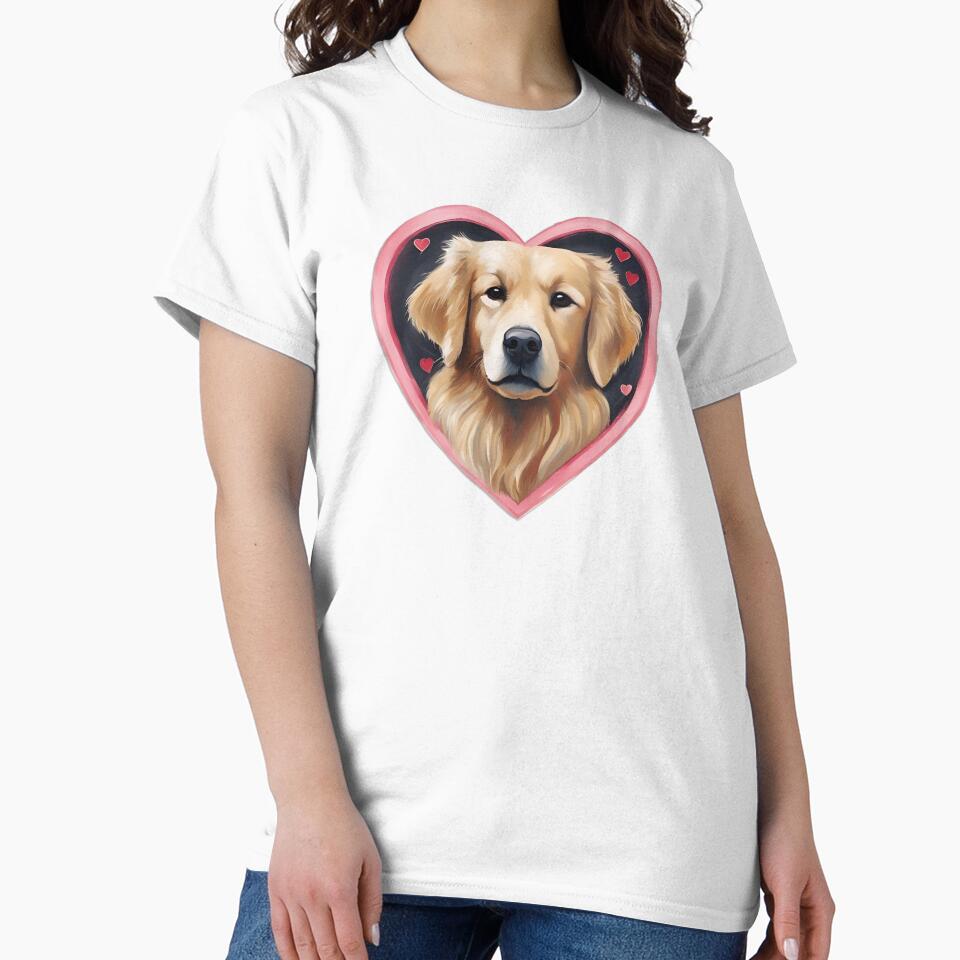 Love Golden Retriever Dog by PetArt  ⭐⭐⭐⭐⭐ T-Shirts, Hoodie, Sweatshirt | BlankRebels.com (Image 2)