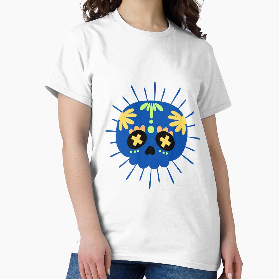 COLORFUL MEXICAN STYLE SKULL by infinitearte T-Shirts, Hoodie, Sweatshirt | BlankRebels.com (Image 2)