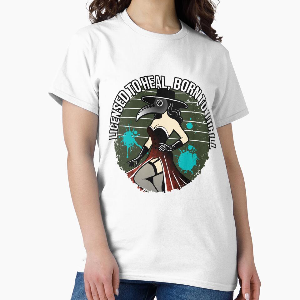 Nurse Pinup Plague Doctor by kaszczyszko T-Shirts, Hoodie, Sweatshirt | BlankRebels.com (Image 2)