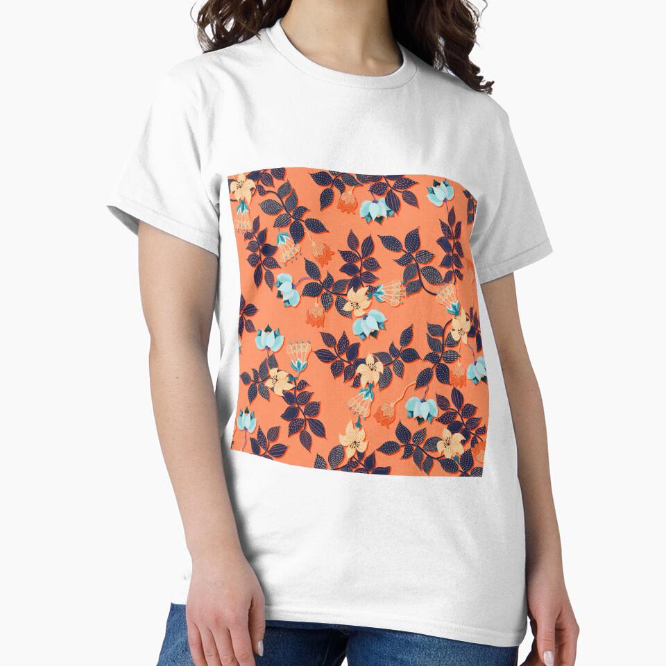 Embroidery Lotus Floral by Rosie Oliveira T-Shirts, Hoodie, Sweatshirt | BlankRebels.com (Image 2)