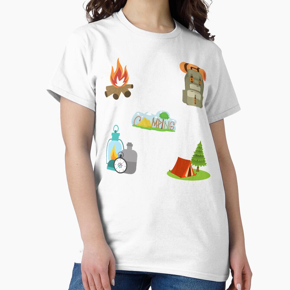 Camping Campfire Backpack Tent Gear Stickerpack by Web CreationsNL T-Shirts, Hoodie, Sweatshirt | BlankRebels.com (Image 2)