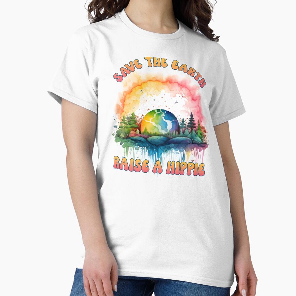 Save the Earth Raise a Hippie: Embrace Natures Harmony, Raise a Hippie by MysticOzzy T-Shirts, Hoodie, Sweatshirt (Image 2)