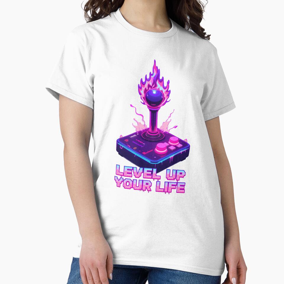 Level Up Your Life - Retro Gaming Design by EnigmaVoid