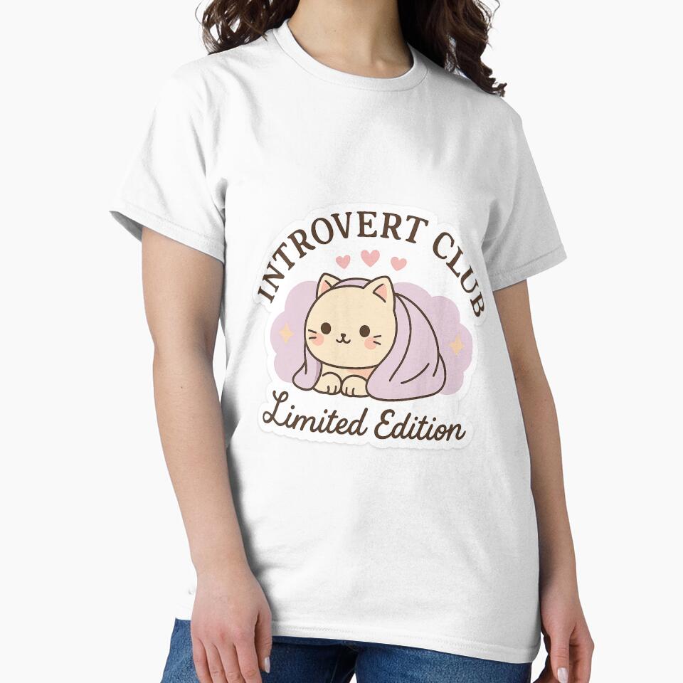 Introvert Club Sticker – Minimal Quiet Souls T-Shirts, Hoodie, Sweatshirt