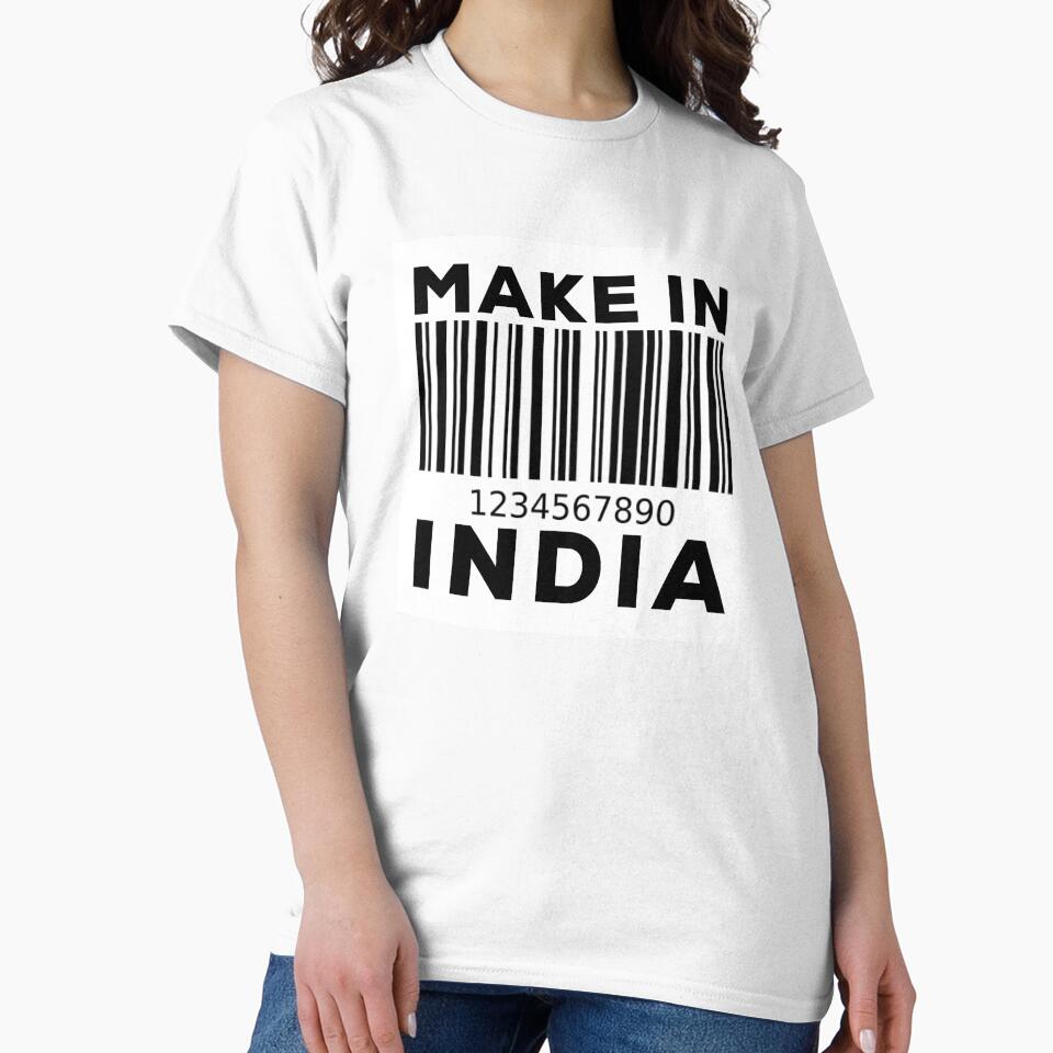Make In India Bar Code by So Witcasm ? T-Shirts, Hoodie, Sweatshirt | BlankRebels.com (Image 2)
