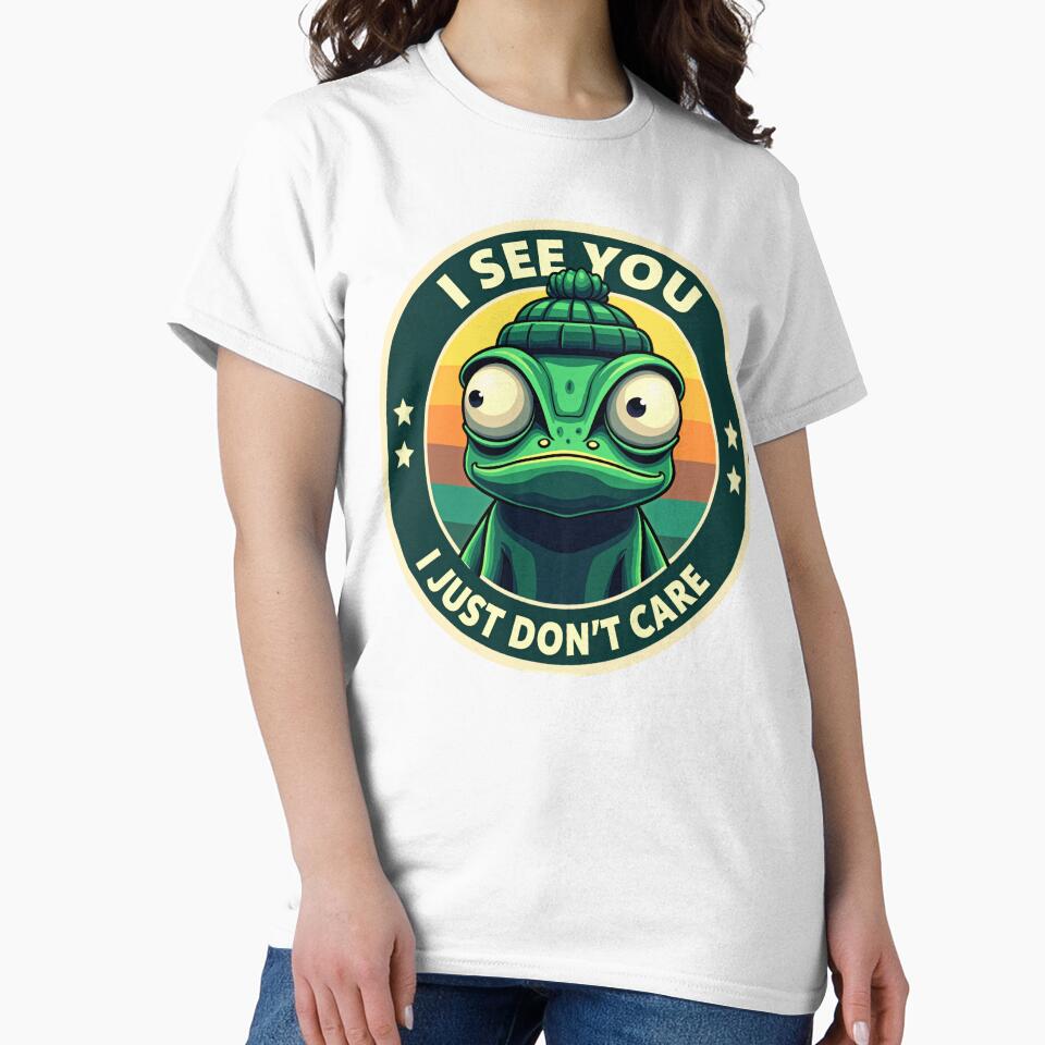 Funny Grumpy Chameleon Sarcastic Introvert Quote Retro Sunset by The Grumpy Pet Club T-Shirts, Hoodie, Sweatshirt (Image 2)