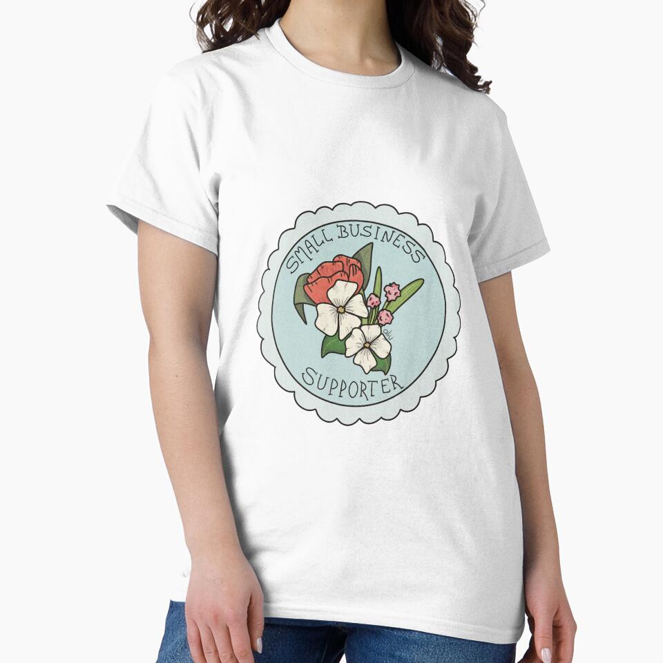 Small Business Supporter Floral Sticker by BibidibuDesigns T-Shirts, Hoodie, Sweatshirt | BlankRebels.com (Image 2)
