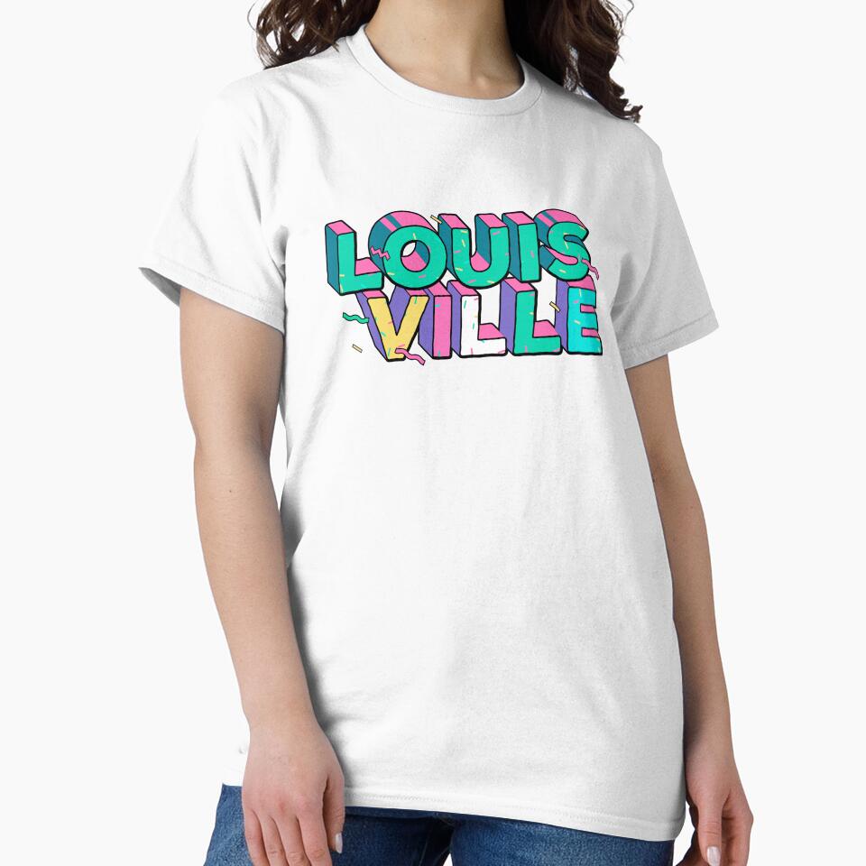 Louisville, Kentucky 90's Typography Lettering Illustration by Si Li T-Shirts, Hoodie, Sweatshirt | BlankRebels.com (Image 2)