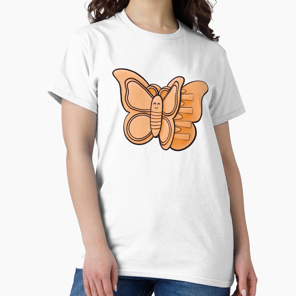 Cute Orange Butterfly Clip by AestheticAnnette T-Shirts, Hoodie, Sweatshirt | BlankRebels.com (Image 2)