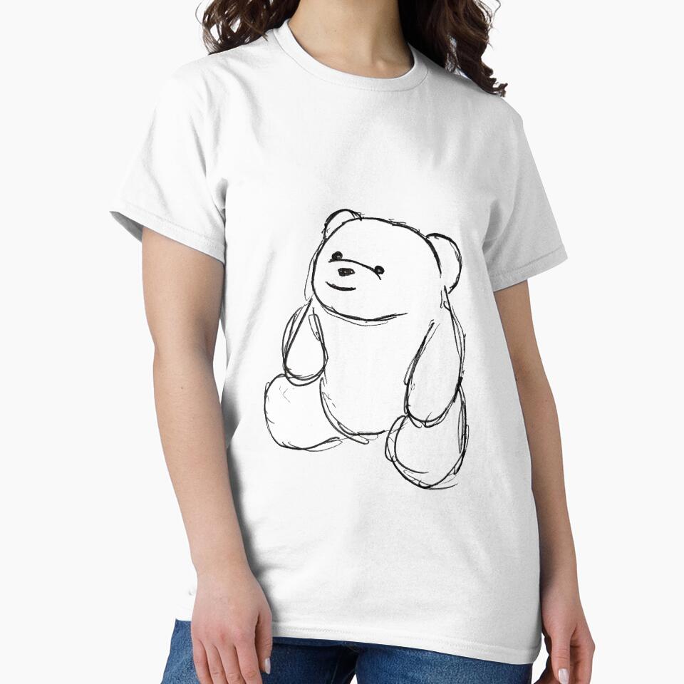 Happy Smiley Bear Sketch Shirt by SmileyBearArt Hoodie, Sweatshirt | BlankRebels.com (Image 2)