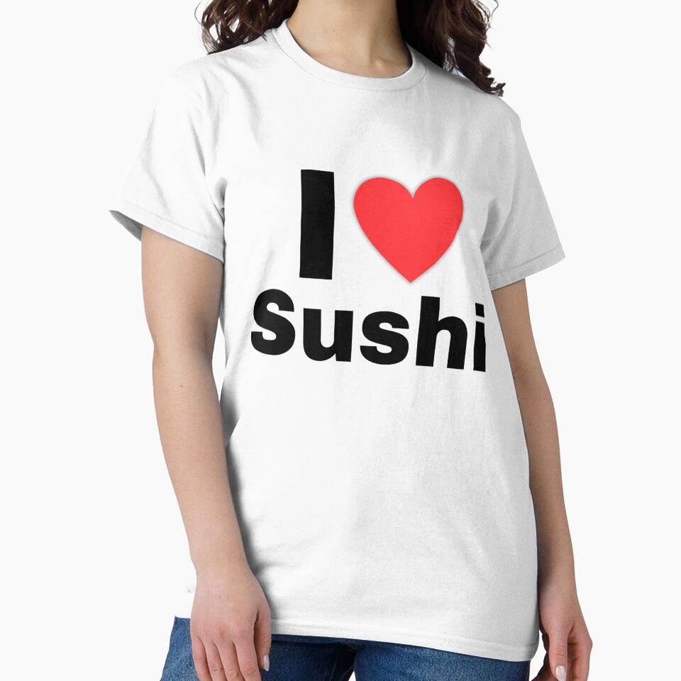 I Love Sushi Minimalist Food Design by ZetaDream T-Shirts, Hoodie, Sweatshirt | BlankRebels.com (Image 2)