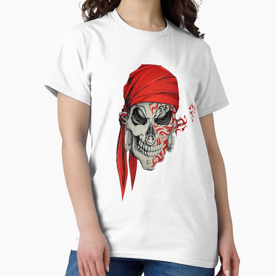 Horror Evil Pirate Skull by leen12 Art Designs Prints T-Shirts, Hoodie, Sweatshirt | BlankRebels.com (Image 2)