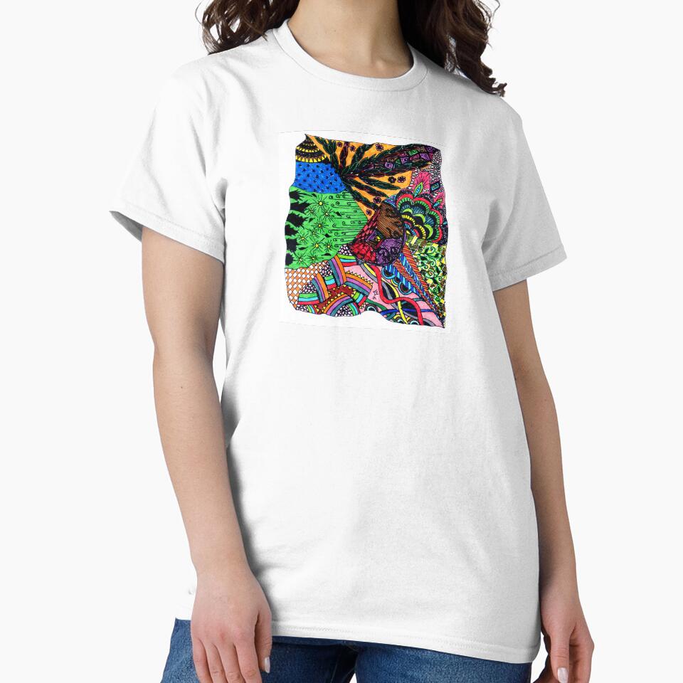 Colored Hand-drawn Zentangle #3 by brickinthewall T-Shirts, Hoodie, Sweatshirt | BlankRebels.com (Image 2)